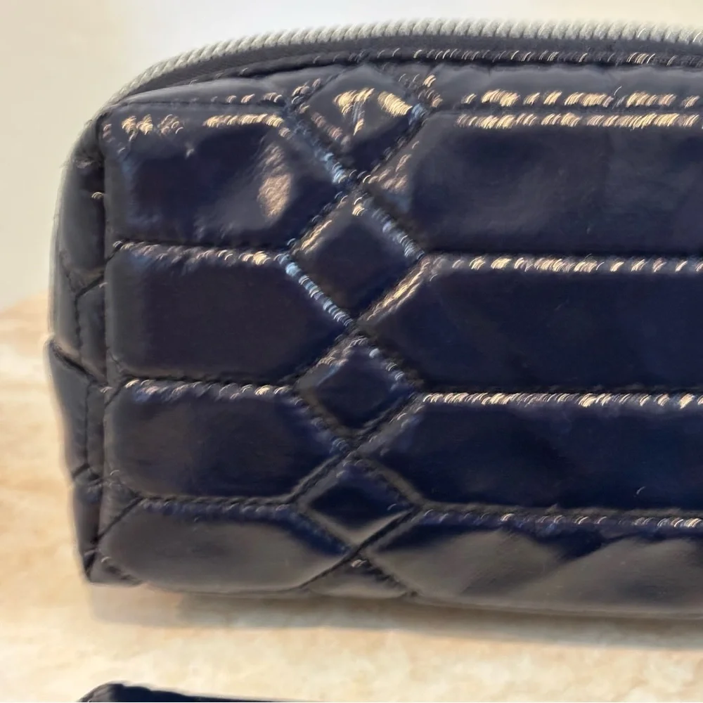 Aimee Kestenberg diamond python quilt nylon makeup toiletry bags